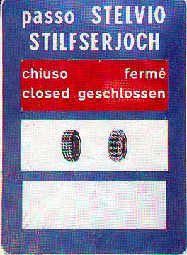 Stelvio closed Stelvio closed