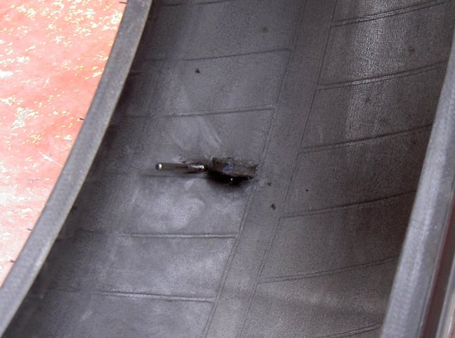 Nail in tyre