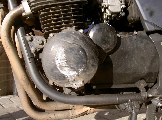 Damaged alternator cover